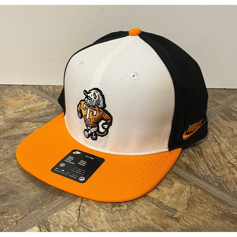 Nike Tennessee Volunteers Hat Men One Size White Black Orange New Smokey Cap